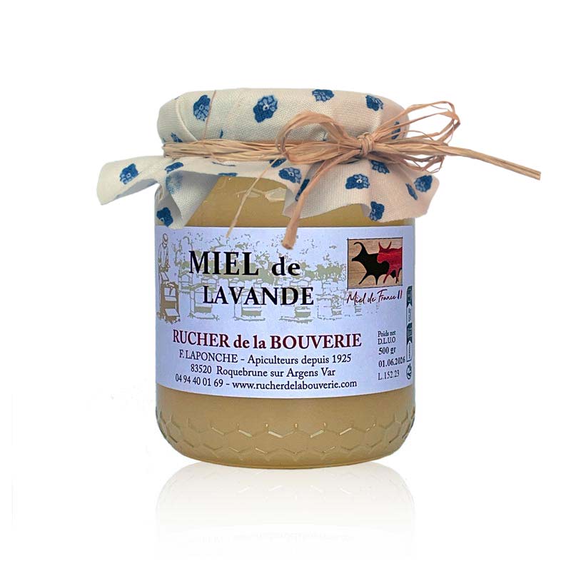 Stoffdekor cremeweiß mit provenzalischem Muster blau