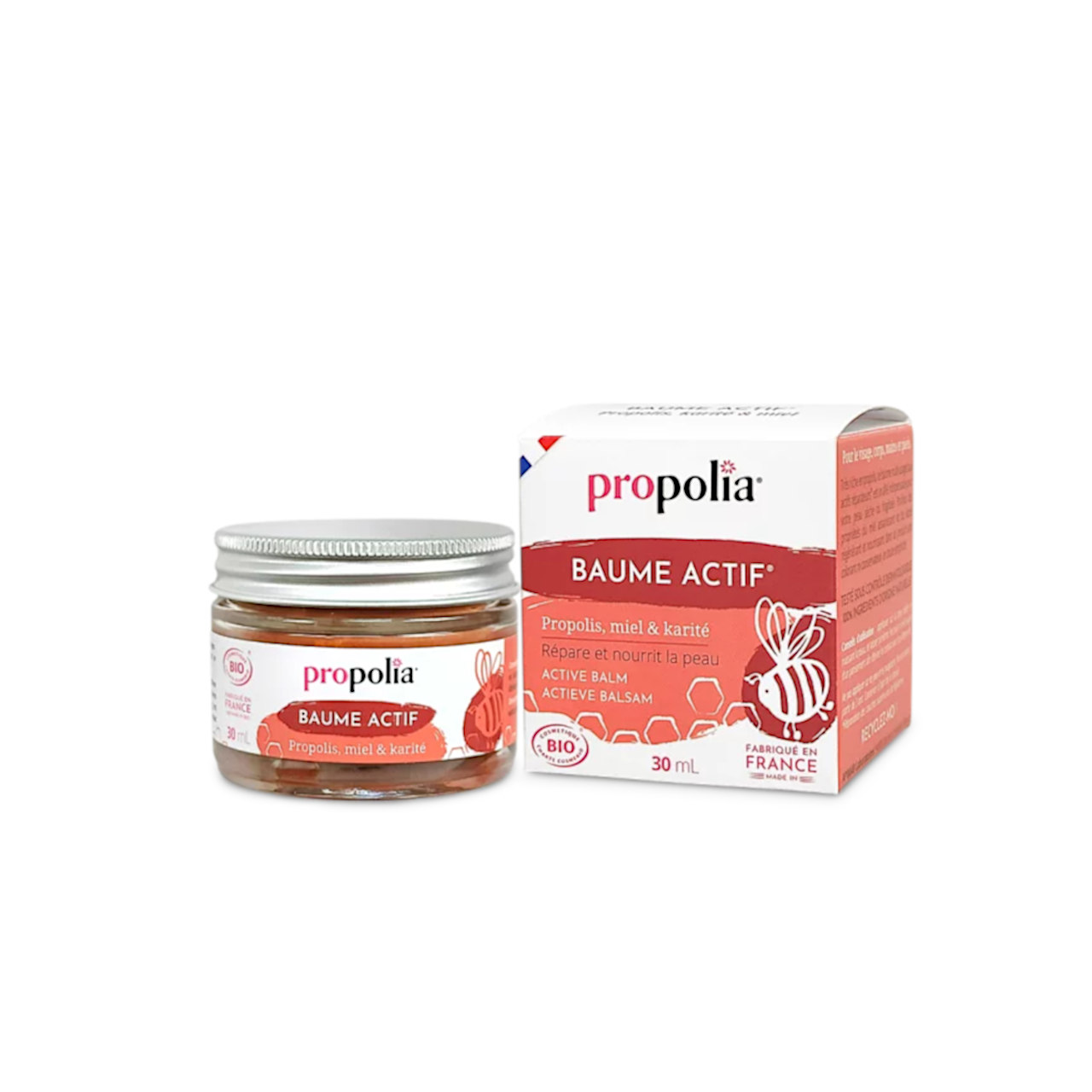 Glas und Umverpackung von Propolis-Aktivbalsam