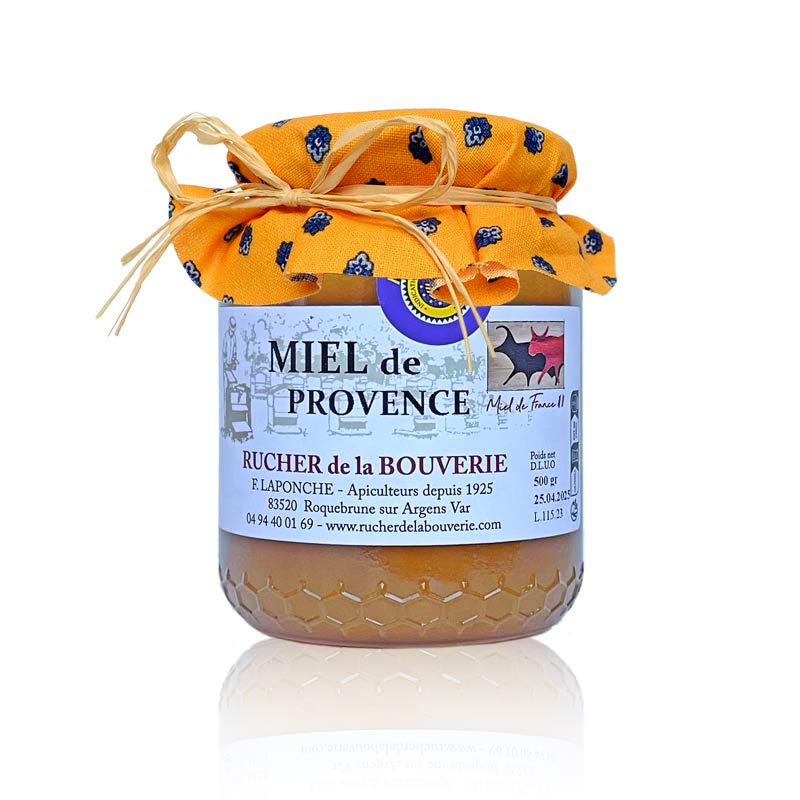 Provence-Honig mit Stoffdekor gelb