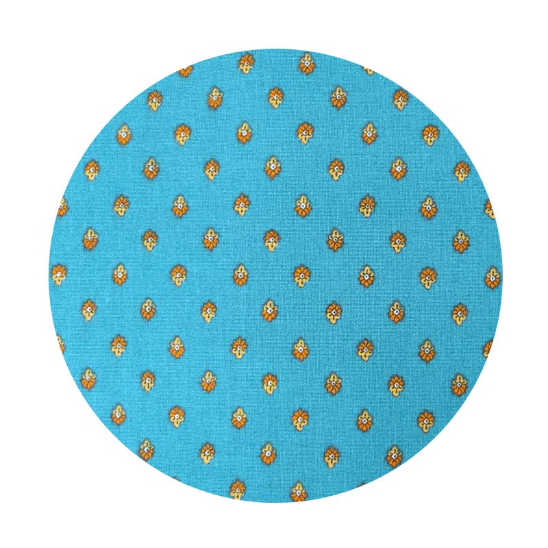 Tissu_turquoise_rond_S_800p Stoffdekor provenzalisch, türkis