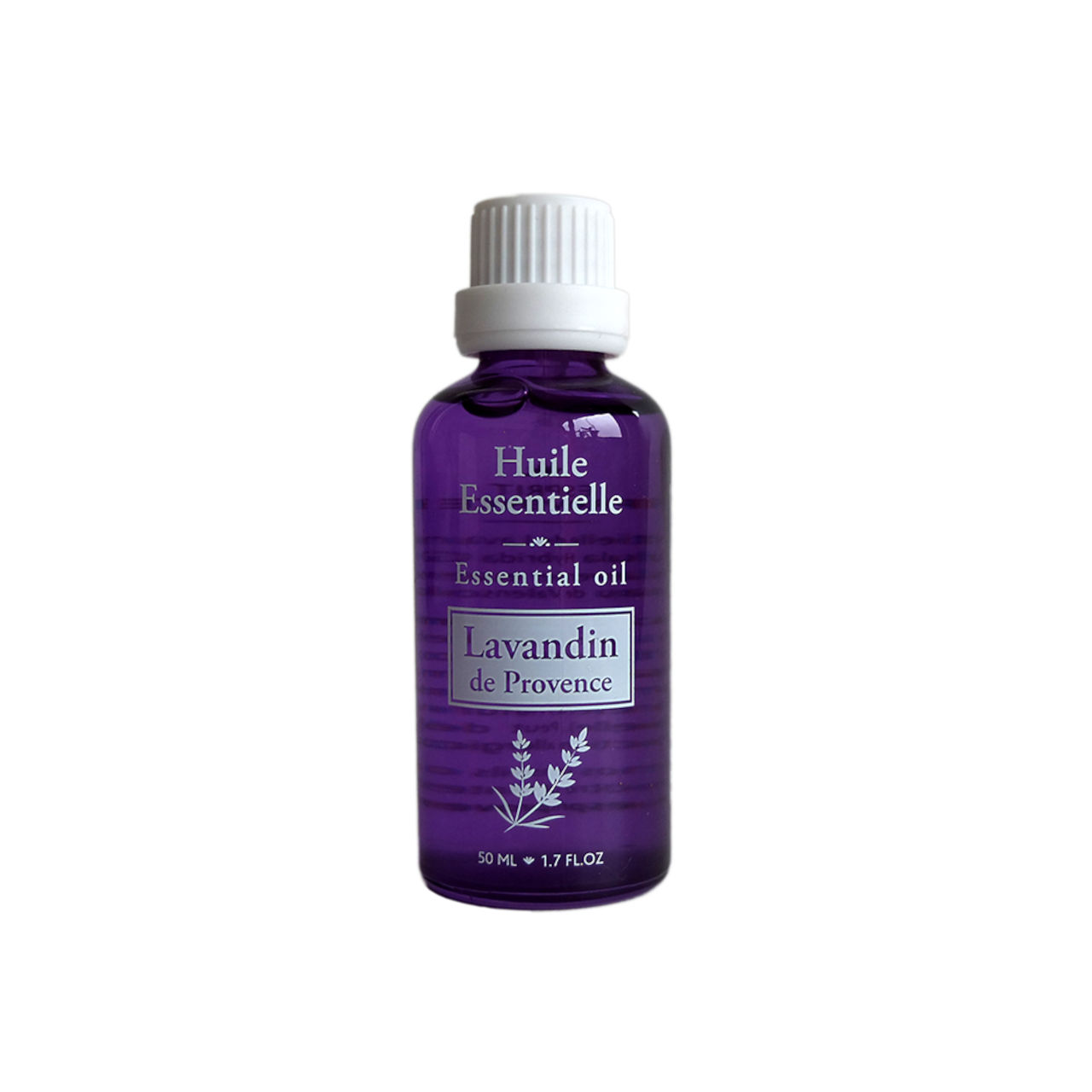 Lavendelessenz, 50 ml Lavendelessenz aus der Provence im violetten Glasflacon